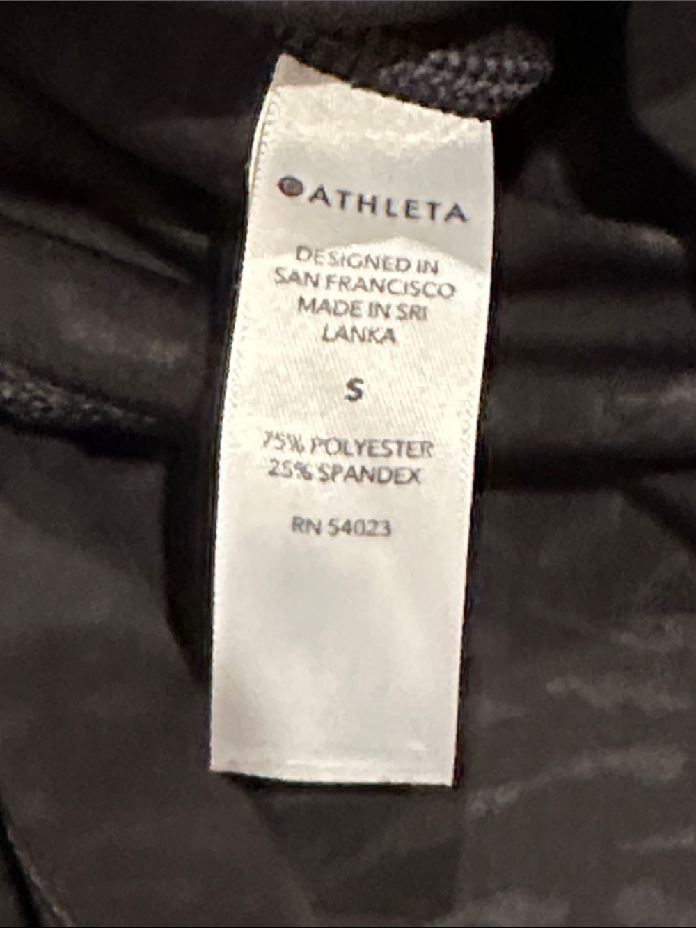 Athleta Black Capri with Subtle Print and Stash Pocket - Picture 6 of 6